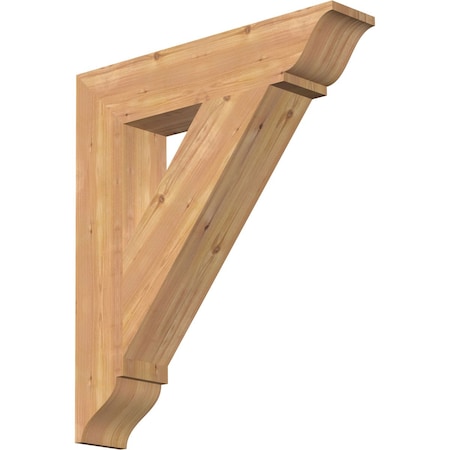 Ekena Millwork Traditional Traditional Smooth Bracket, Western Red Cedar, 5 1/2"W x 28"D x 32"H BKT06X28X32TRA01SWR